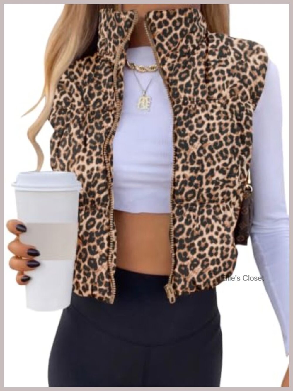 Crop Puffer Vest Zip Up Sleeveless Padded Outerwear